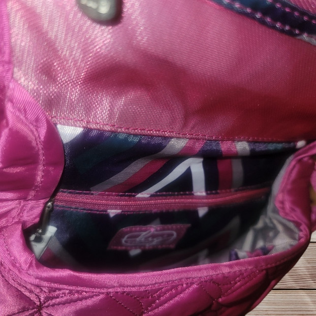 LUG Mini Crossbody – Swing/Orchid – Magenta Dark Pink – Adjustable Strap – RFID