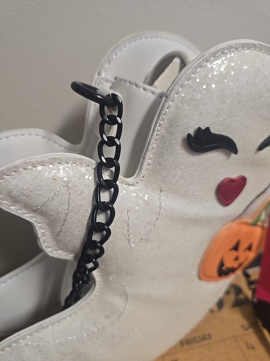 Betsey Johnson Kitsch XO Ghosty Ghost Crossbody Purse Bag Halloween white NEW