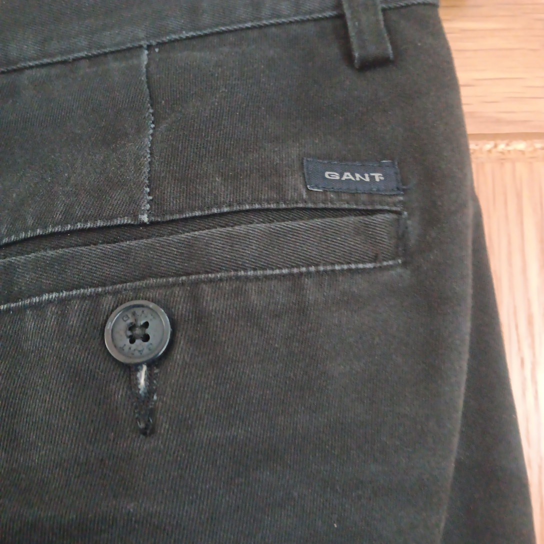 Gant Chino Trousers Mens Size 32W 32L Black Used Reguar Straight