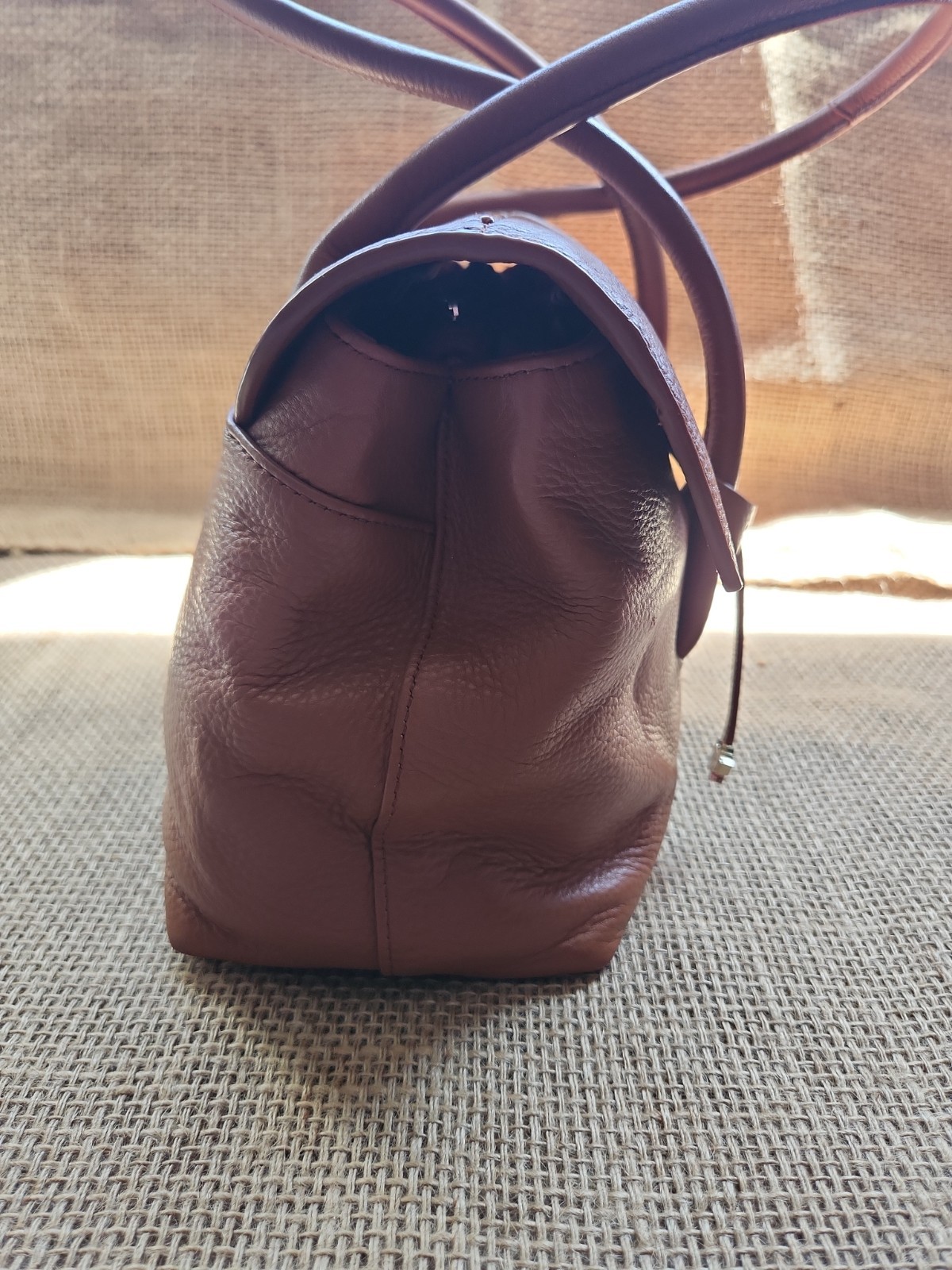Radley London Brown Pebbled Leather Satchel Top Handle Bag