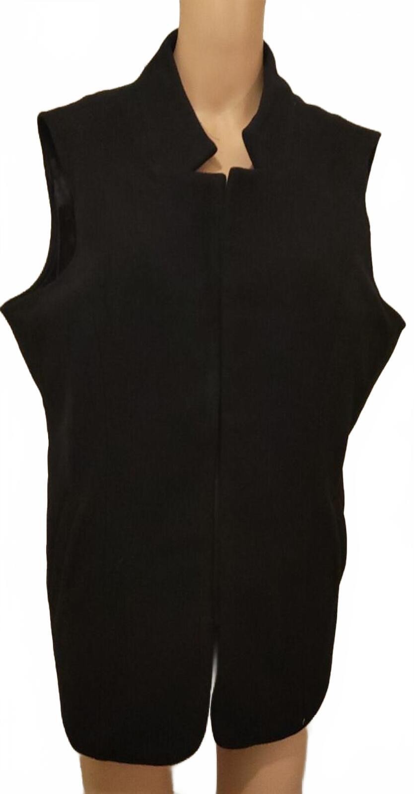 IDEALSANXUN Black Sleeveless Women’s Tailored Vest Jacket Work Top Size XL