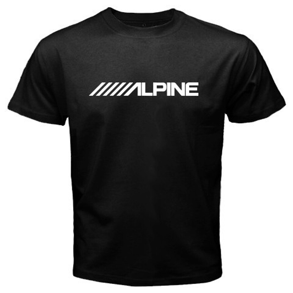 Alpine Audio Logo Men’s Black T-Shirt Size S-5XL