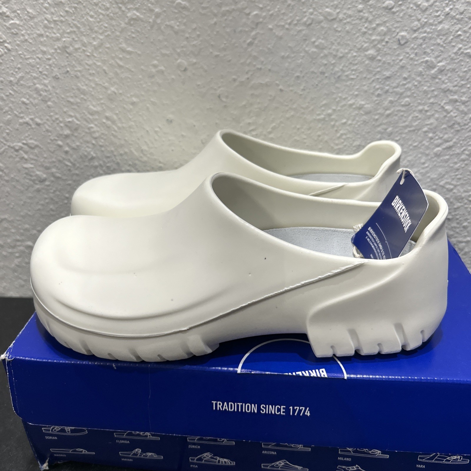 Birkenstock A640 White Reinforced Steel Toes EU 37 US W6 M4