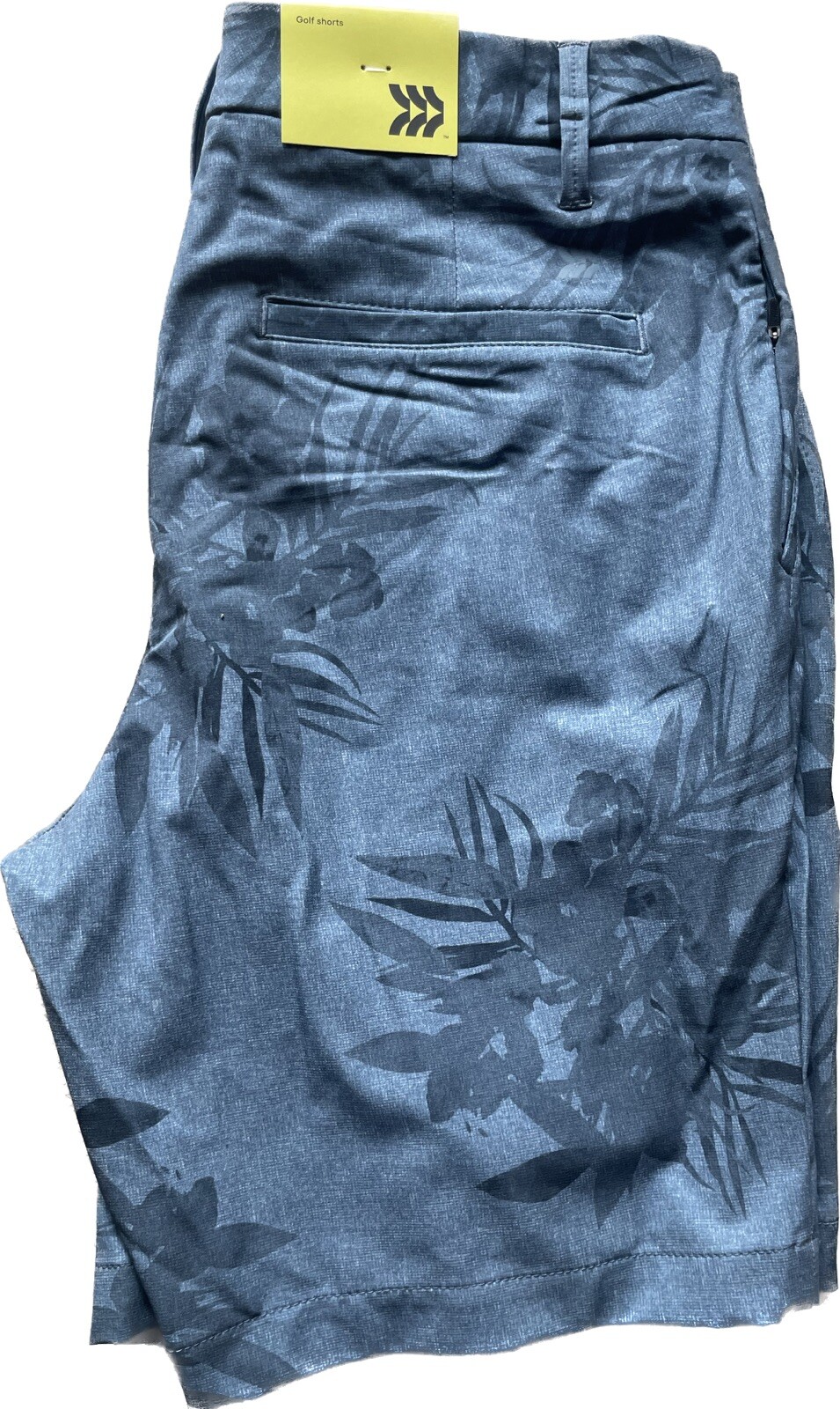 Men’s Athletic Chino Golf Shorts Blue Hawaiian Floral All in Motion Sizes 30-40