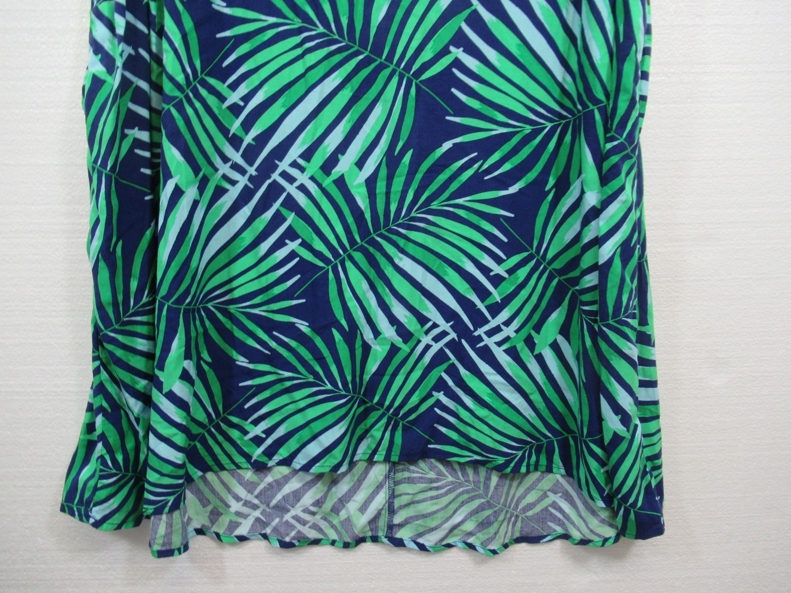 Old Navy Tropical Palm Leaves Print Tank Top Plus Size 3X Blue Relaxed
