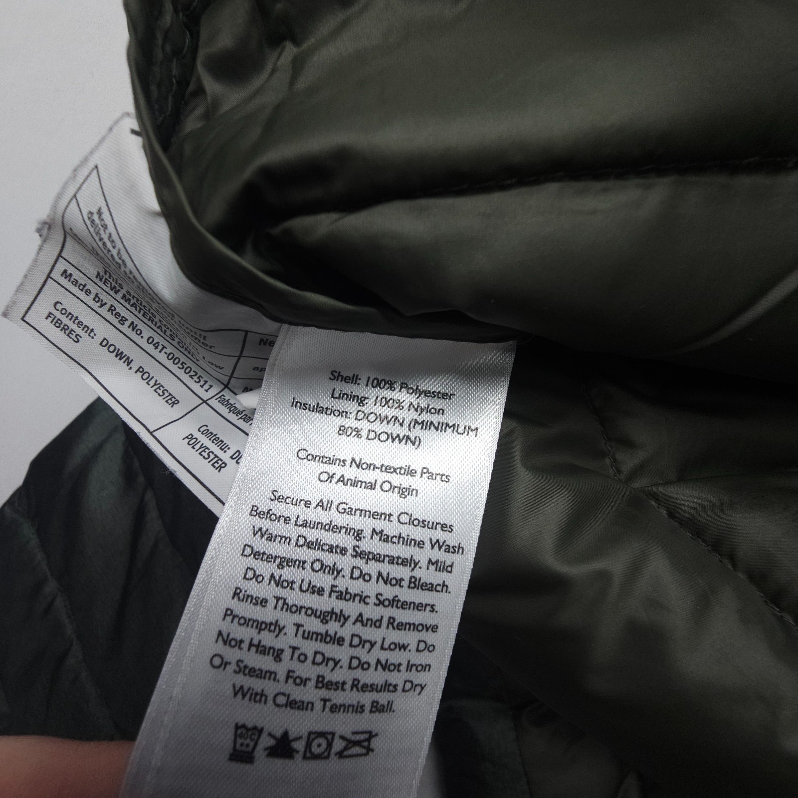 Eddie Bauer EB650 Goose Down Puffer Womens Large Hiking Backpacking Green Light