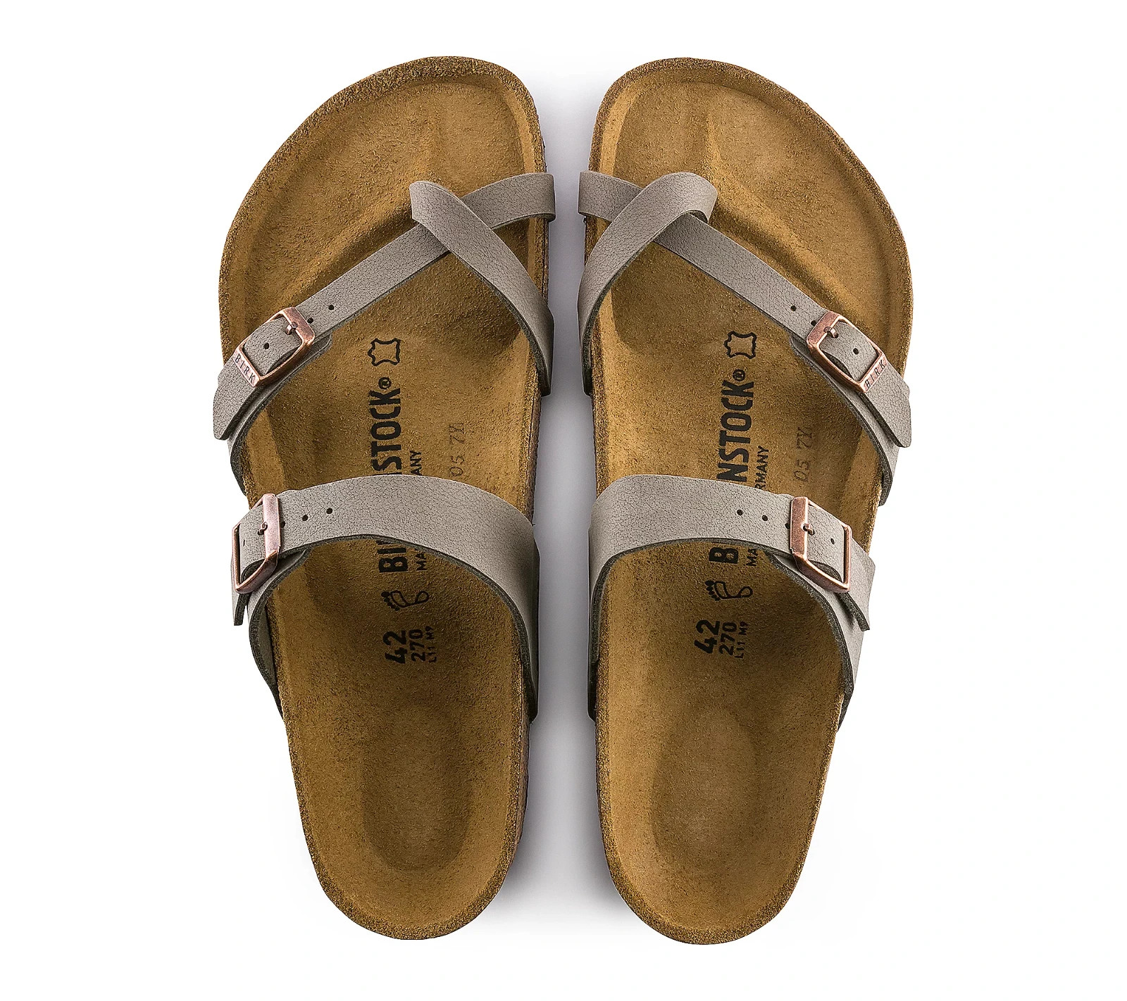 Birkenstock Birko-Flor Slide Sandal with Toe Loop Women’s Mocha – Mayari