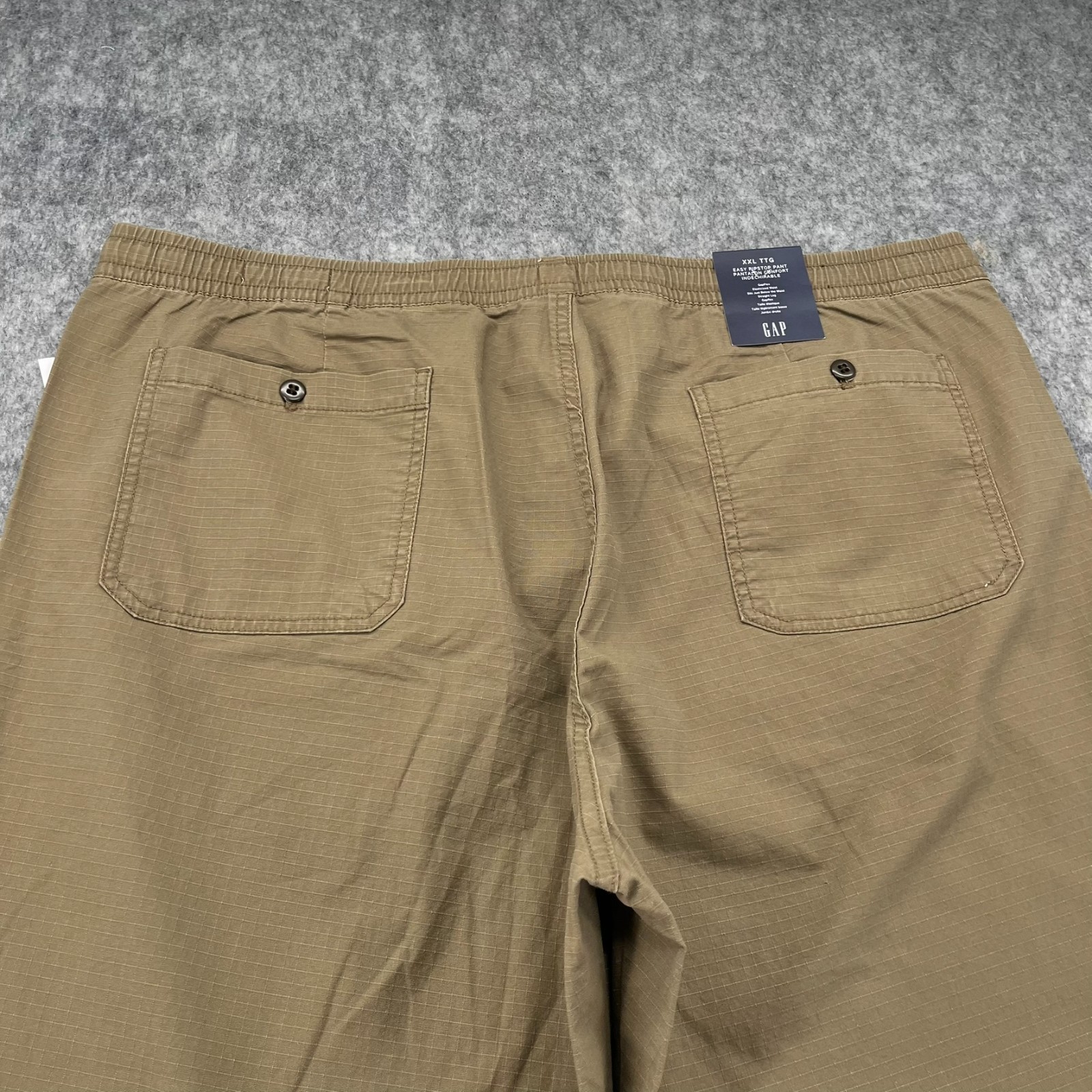 Gap Mens Pants Beige Size XXL Utility Ripstop Pant Tapered Stretch NEW
