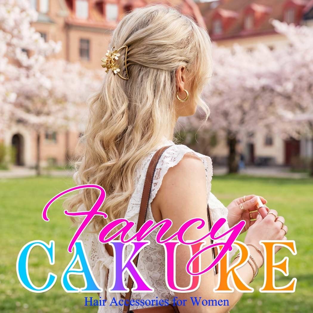 CAKURE Gold Hair Clips Metal Small Claw for Thin Accessories