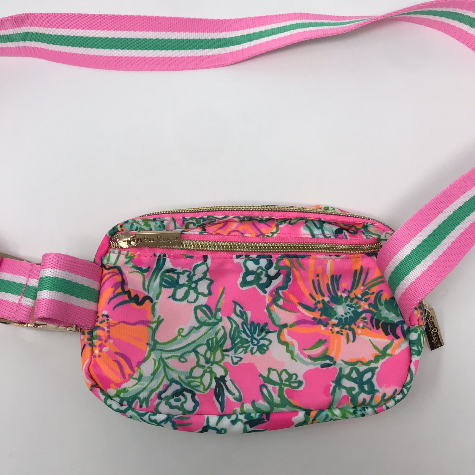 NEW Lilly Pulitzer GWP Belt Bag Soleil Pink Perfect Poppy Fanny Pack Beach Purse