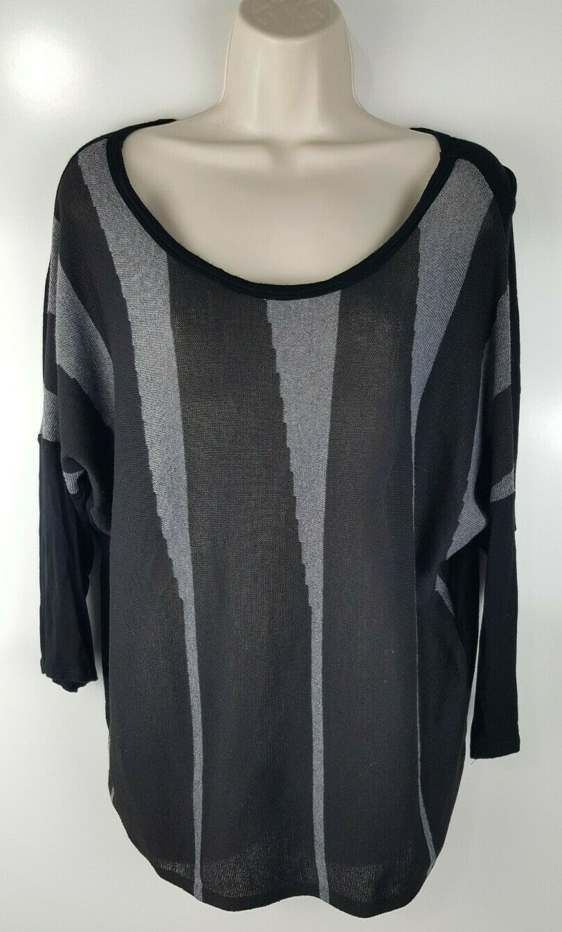Carpe Diem Women’s Pullover Sheer Sweater Sz 2XL Loose Fit 3/4 Dolman Sleeve EUC