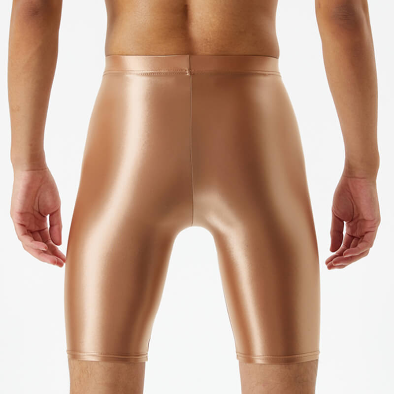 Men’s Wet Look Shiny Satin Tights Underwear Bulge Pouch Boxer Shorts Underpants