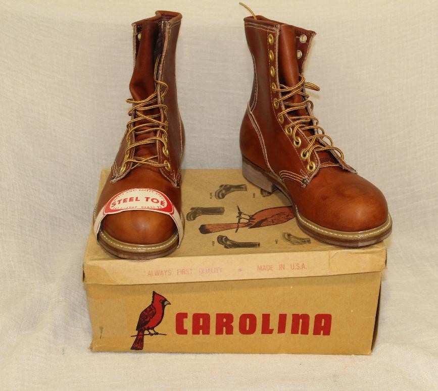 USA “CAROLINA” #188 ROUND STEEL TOE WORK OUTDOOR HIGH BOOTS SIZES NIB NEW