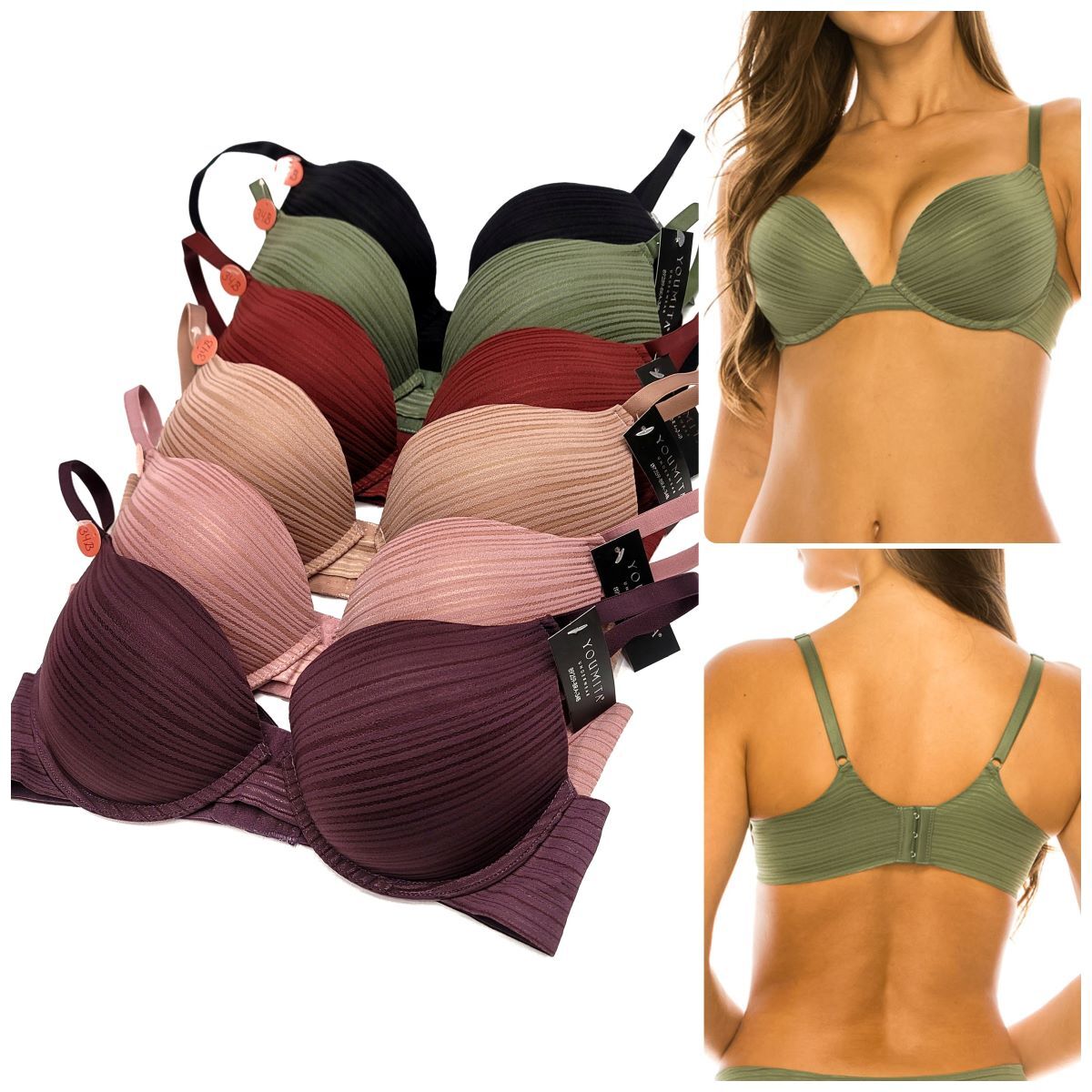 Youmita Extreme Padding Invisible Laser Cut 3 Hook Add 2 Cup Sizes Push Up A B C