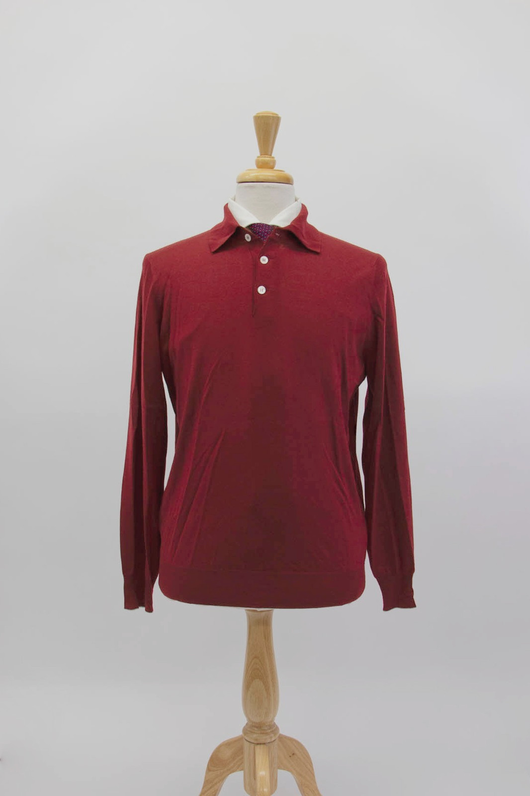 NWT$1350 Brunello Cucinelli Men’s Cashmere-Virgin Wool Polo Sweater 50/40US A262