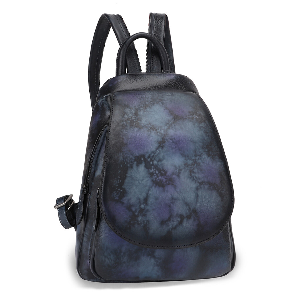 Genuine Leather Backpack for Women Leather Knapsack Rucksack Bag Daypack Purse