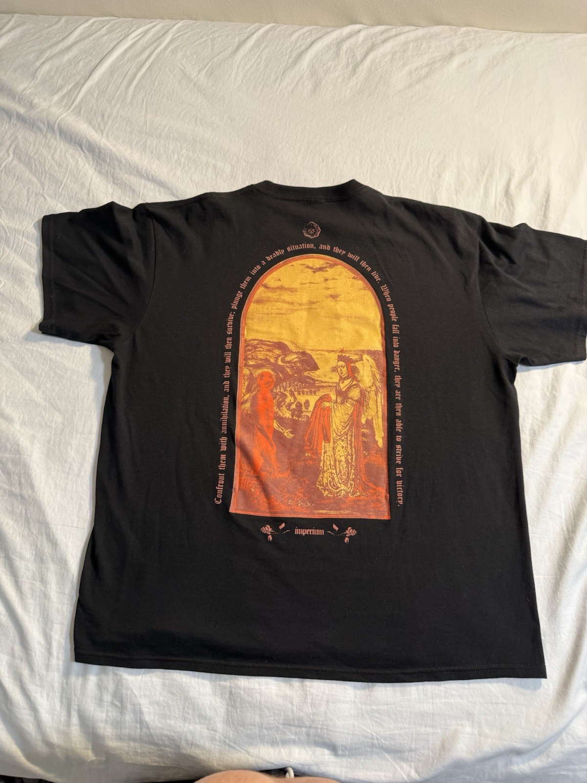 Empyre Crew Neck Short Sleeve Graphic T Shirt Mens Size Extra Large XL Black