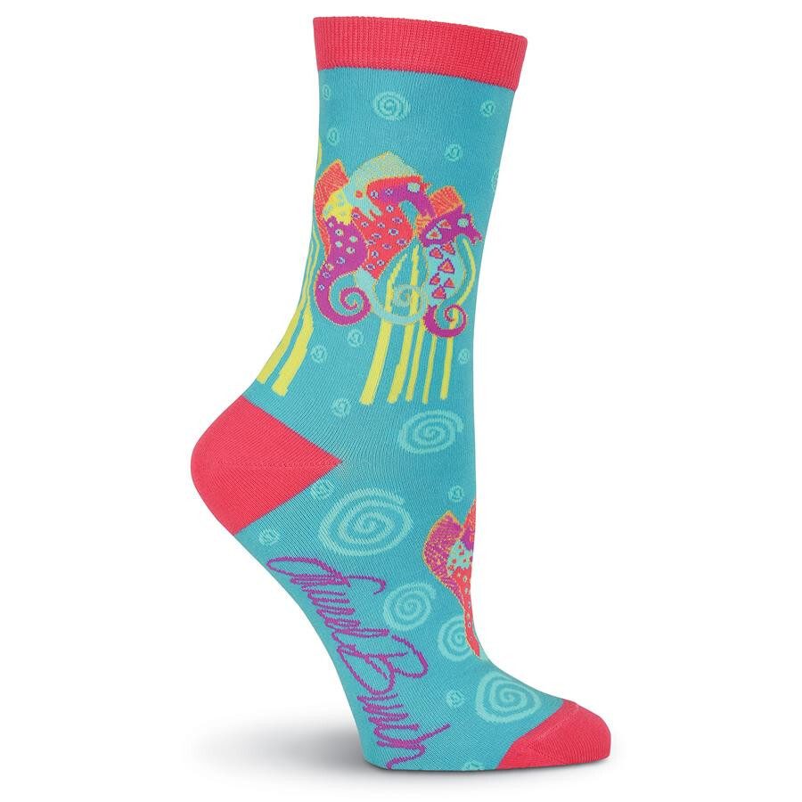 Women’s Laurel Burch Seahorse Crew Socks – LBWS19H203-01