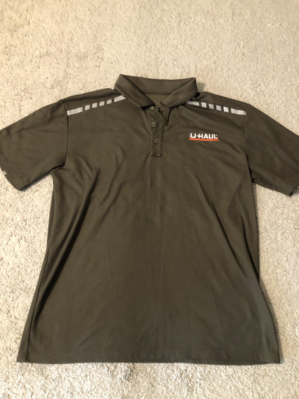 Uhaul Reflective Employee Uniform Green Work Polo Shirt Men’s Size M/L Read