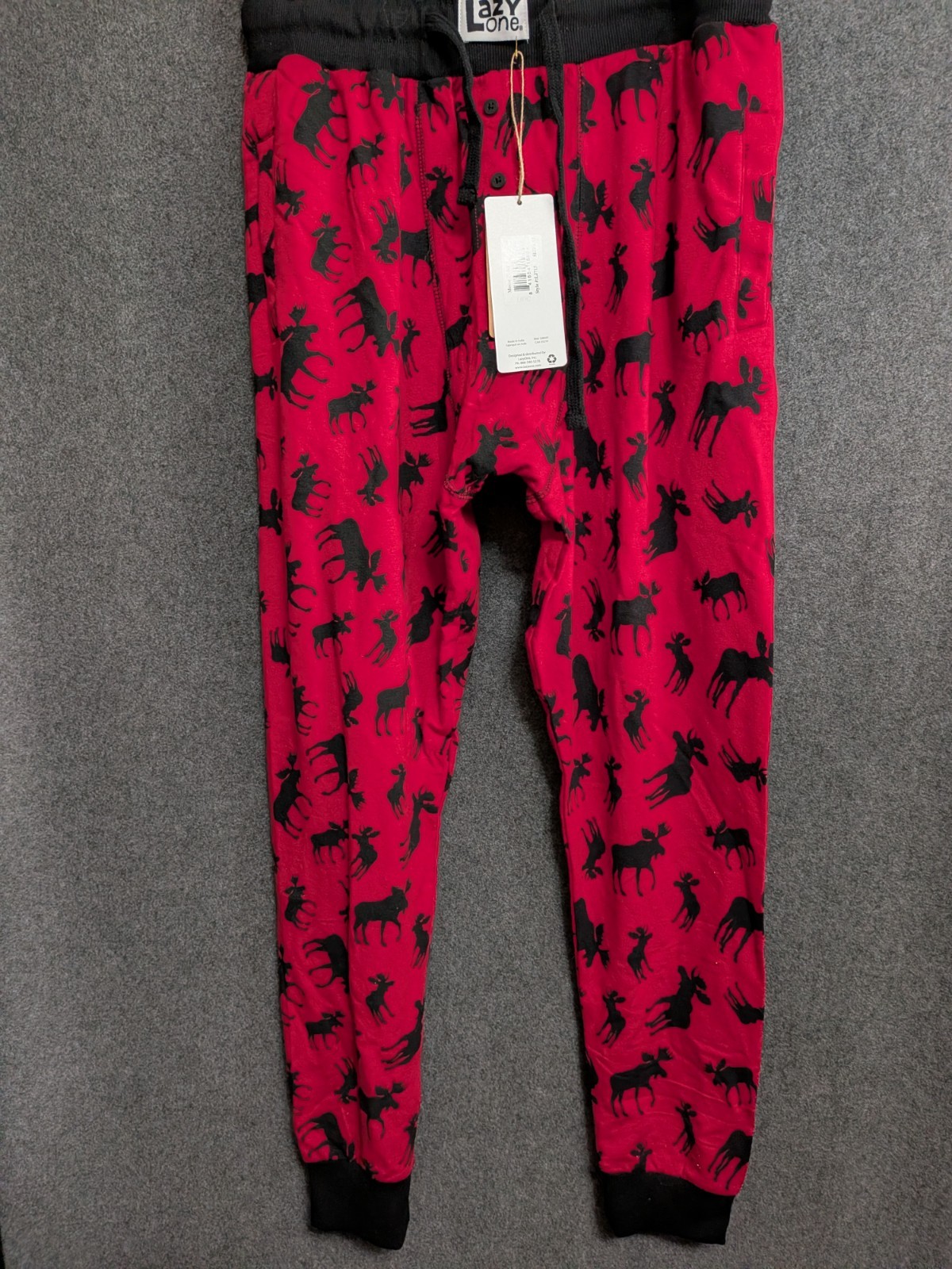 Lazy One Pajama Pants Lounge Youth’s XL Classic Moose Graphic All Over Print