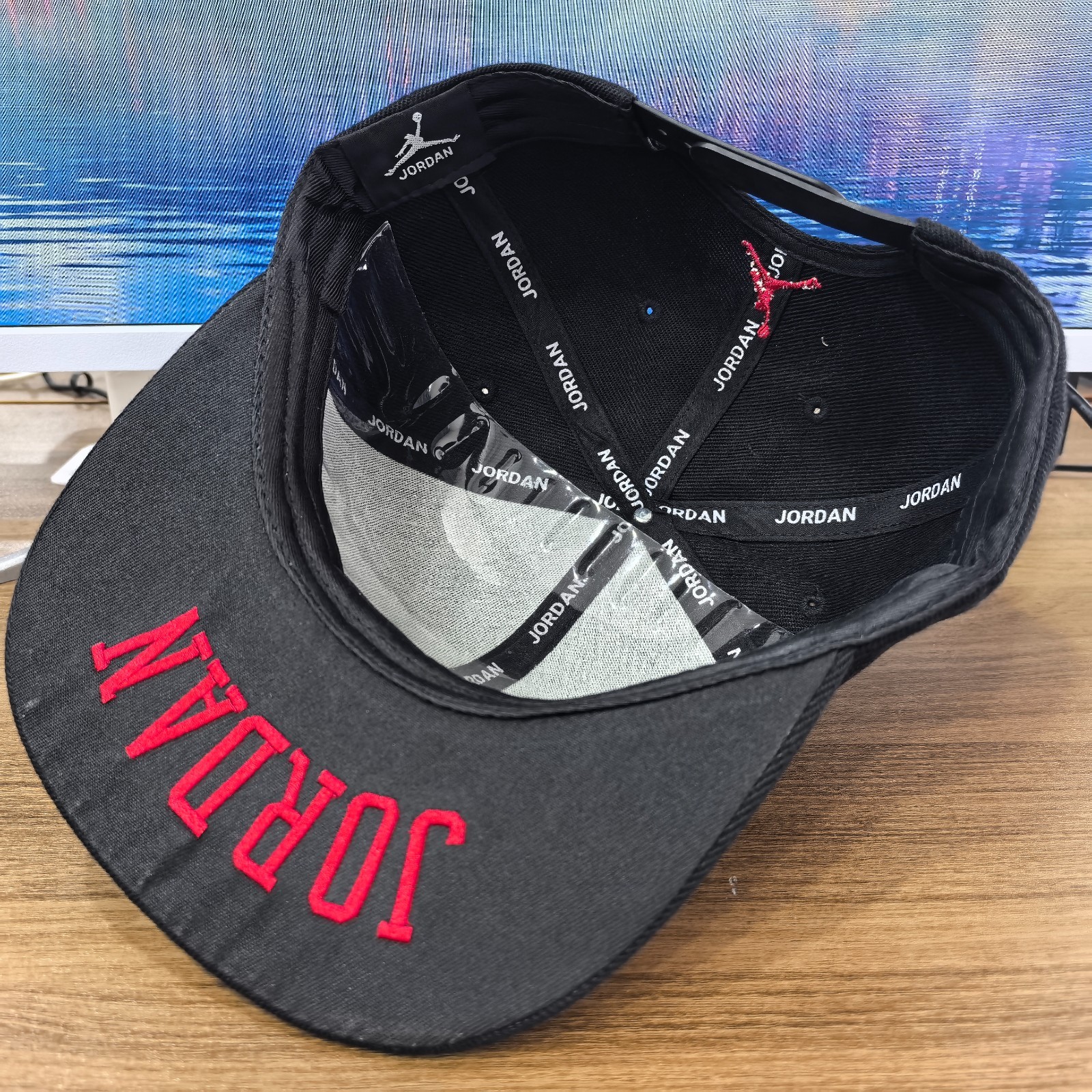 Jordan Classic Sports Unisex Embroidered Black Flat Brim Baseball Cap