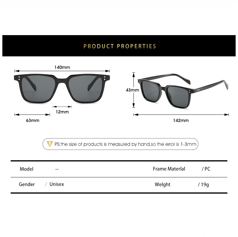 Unisex Square Classic Sunglasses Outdoor Driving Shade Glasses UV Protection Hot