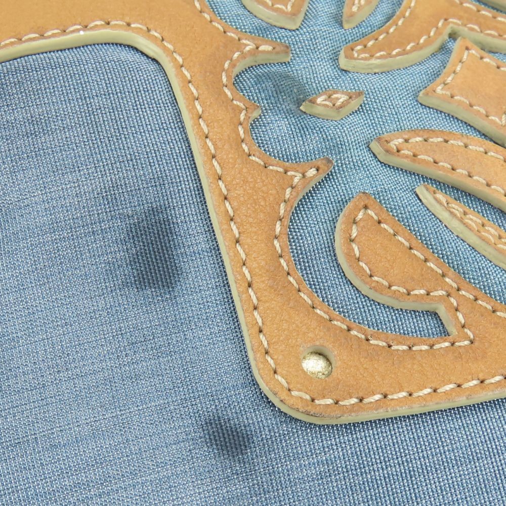 USED LOEWE Shoulder Bag anagram 340807 Nylon/leather Blue Camel Everyday use