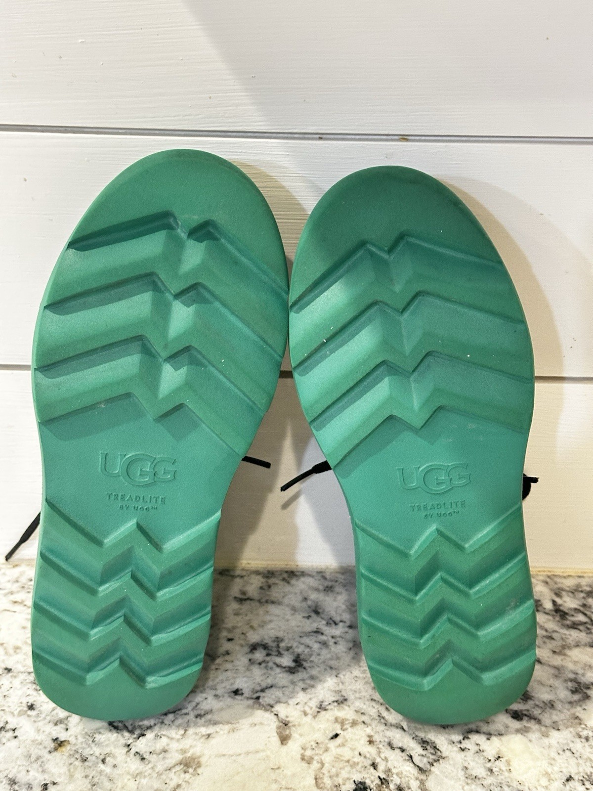 UGG Black Emerald Suede Marin Mega Lace 2.25 In Platform Sneakers, US 6