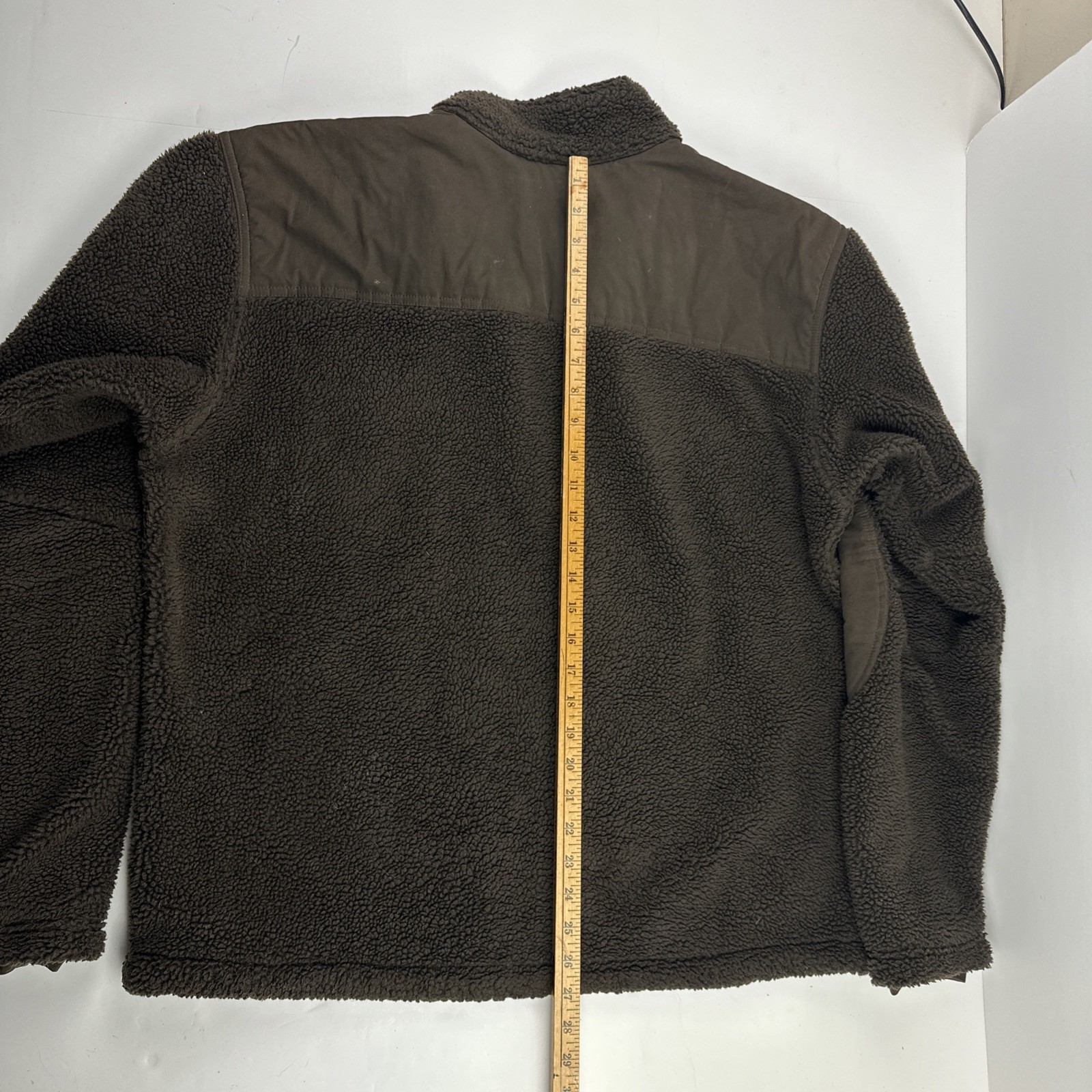 Vintage Columbia Jacket Men XL Dark Brown Sherpa Fleece Elbow Pads Teddy