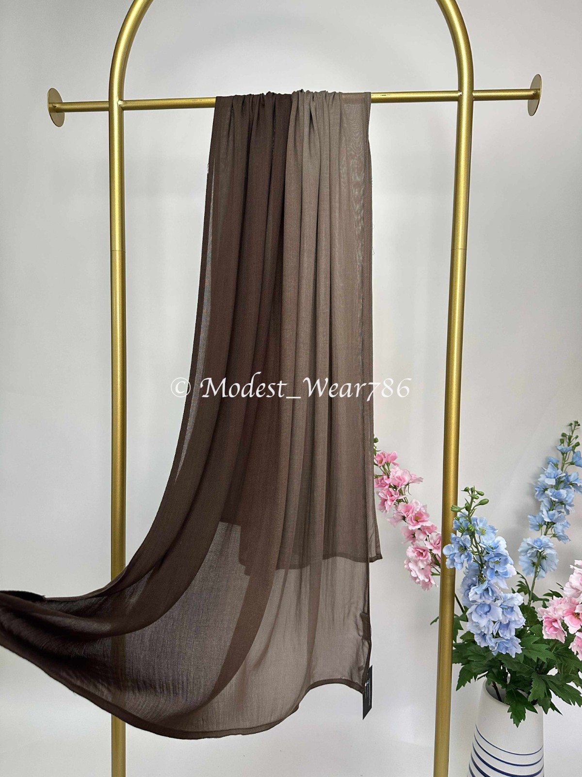 Two-tone Ombre Maxi Modal Hijab Scarf Shayla Shawl Muslim Headscarf 180×80