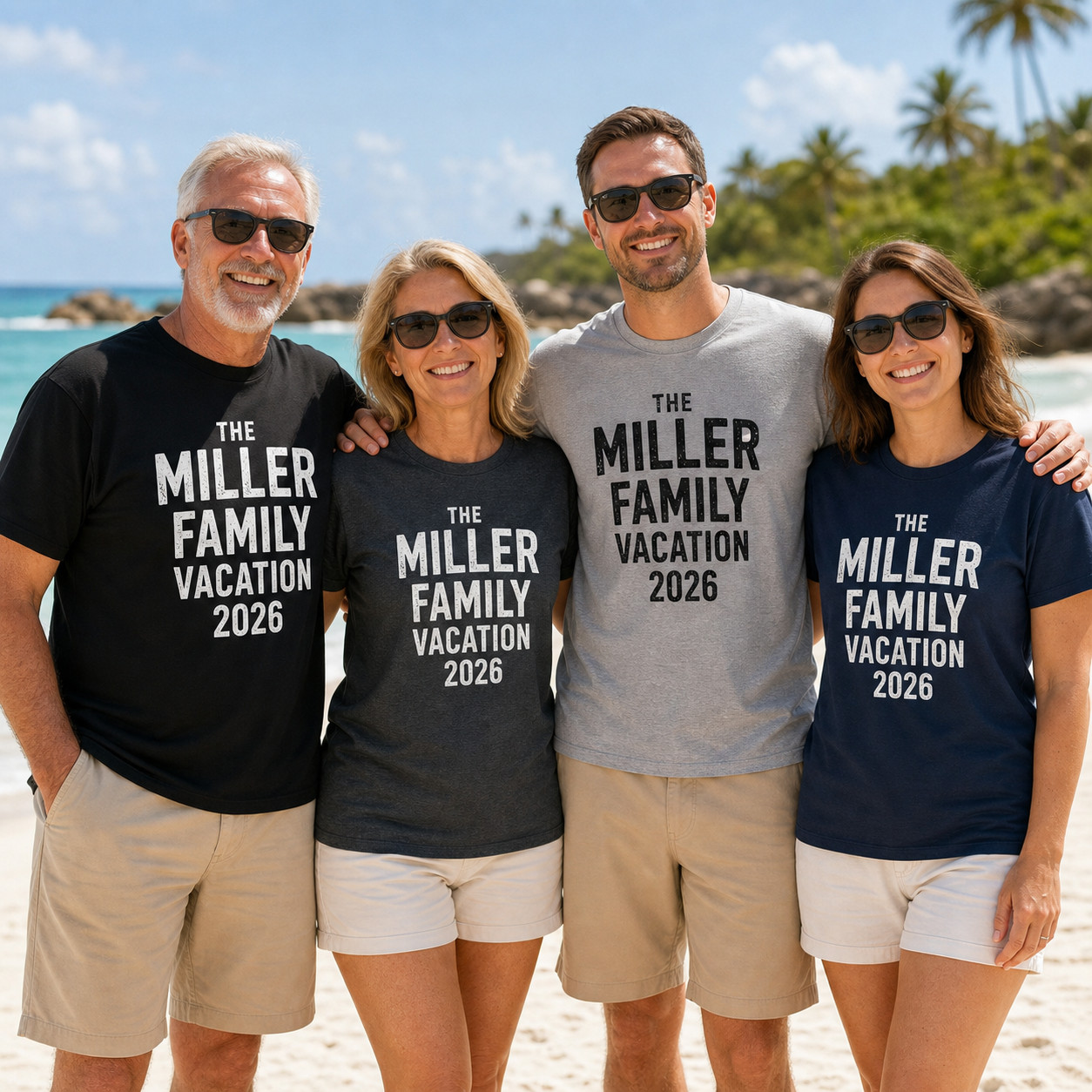 Custom Family Vacation Shirts Personalized Name Year Matching Group Tee Gift