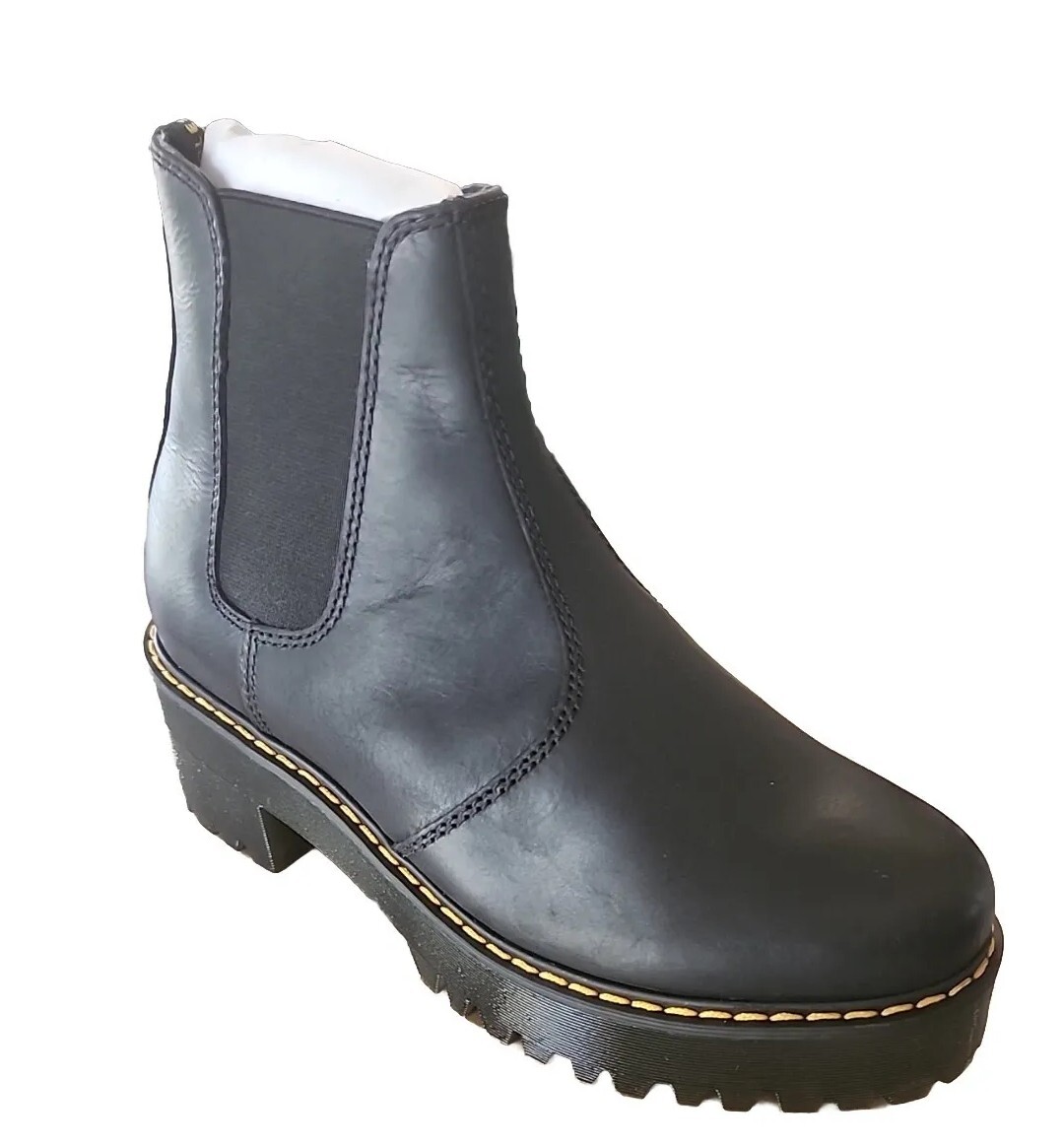 🔥 Dr. Martens Rometty Chelsea Black Burnished Wyoming – Women’s – Size 7 NIB