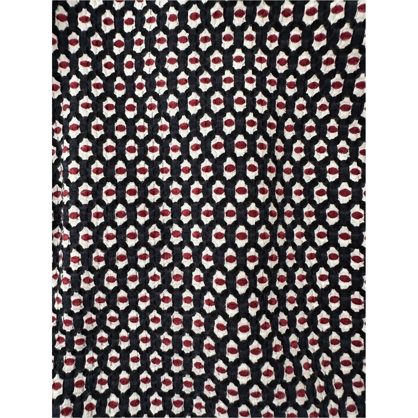J. Crew Women’s Navy Red White Cap Sleeve Matelasse Sheath Midi Dress Size 8