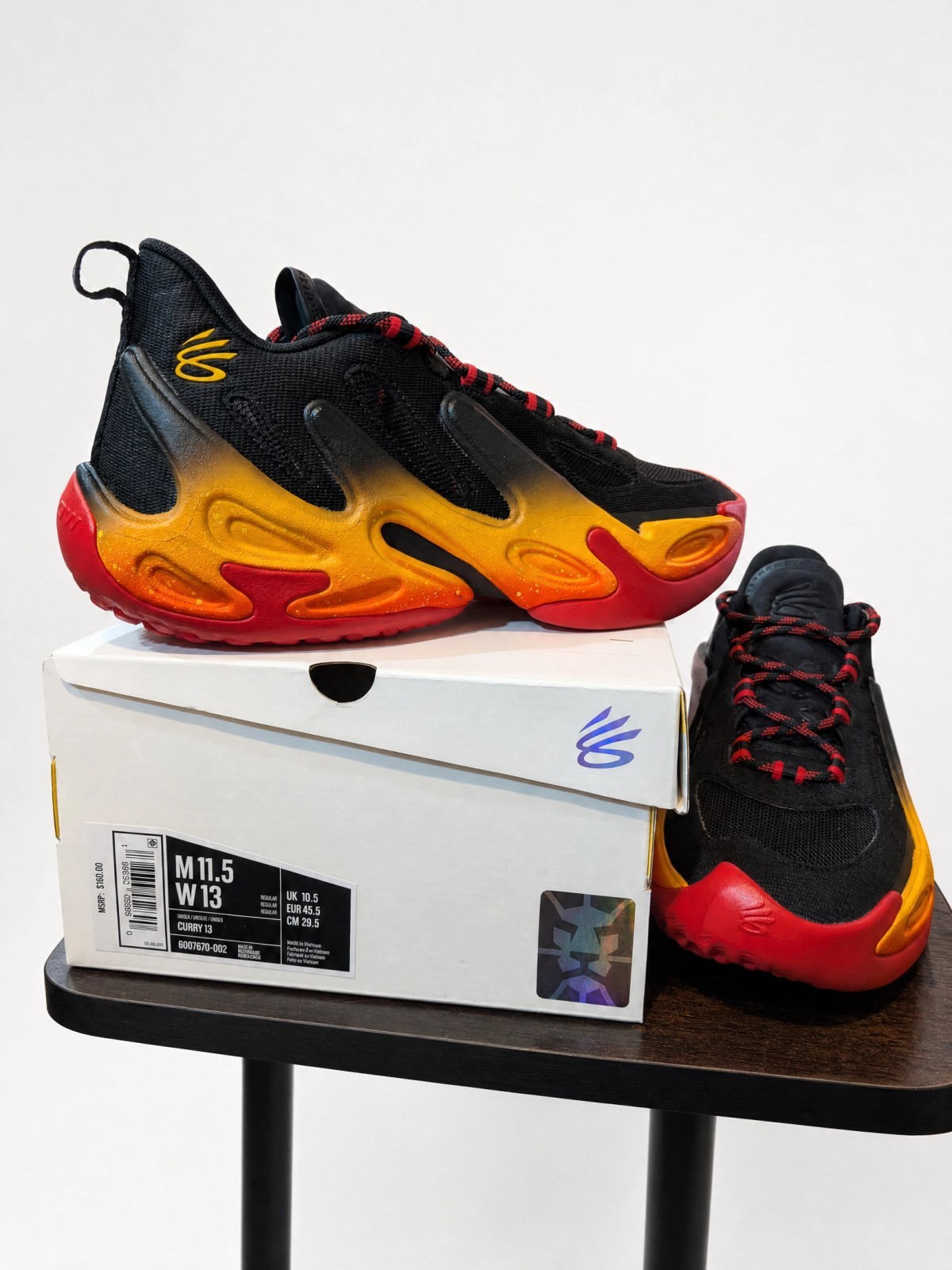 Under Armour Curry 13 Basketball Black/Red/Orange/Yellow 6007670-002