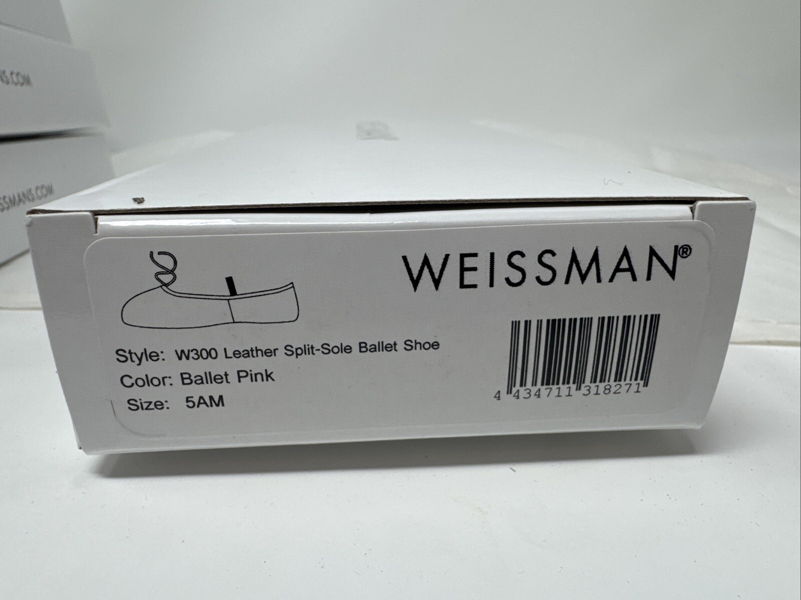 Weissman Ballet Pink Split Sole Leather Ballet Shoes Child, Youth, Adult Sz New