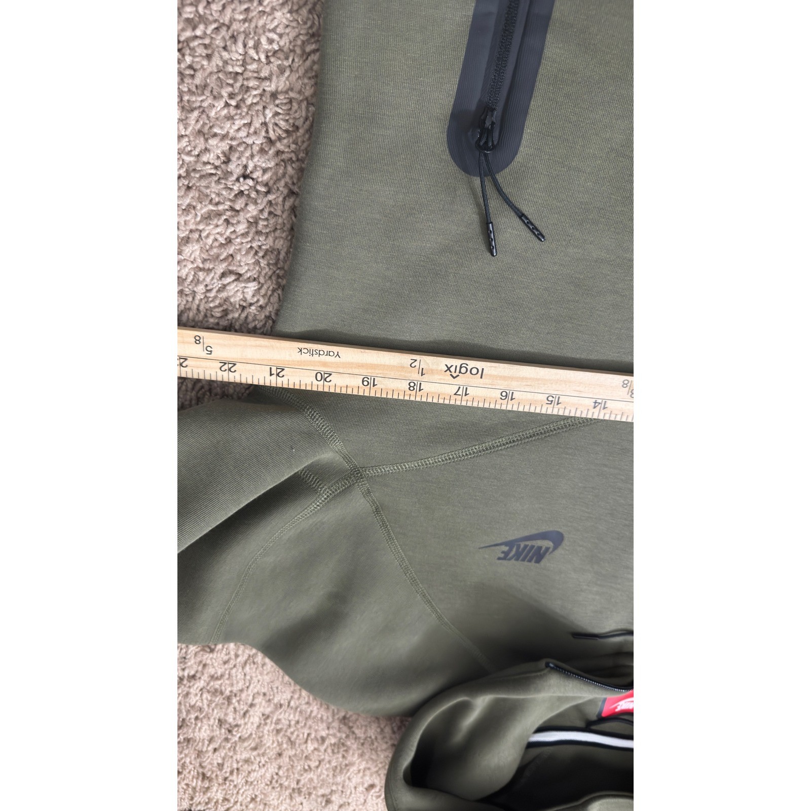 Nike Tech Fleece Full Zip Hoodie Olive Green FB7921-222 Mens Y2K Gorpcore zz21