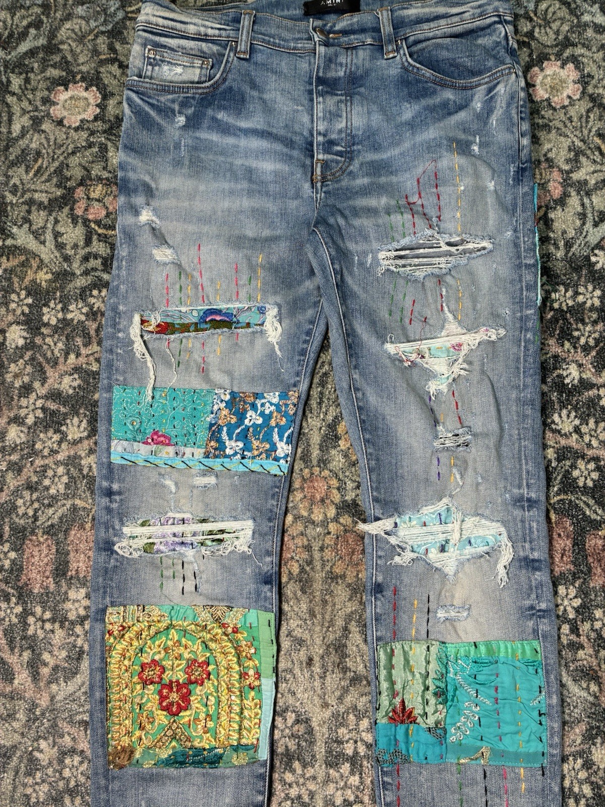 AMIRI quilted patchwork denim size 33