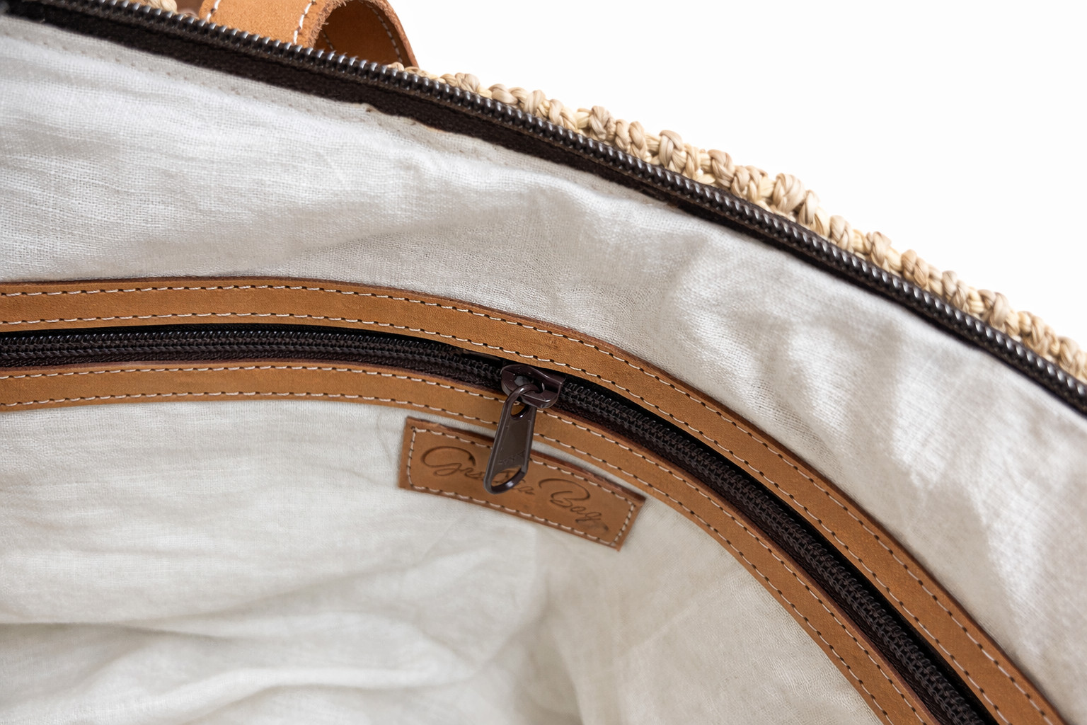 Womens Straw Tote Bag 12×9″ Leather Trim Summer Beach Shoulder Handbag 25″