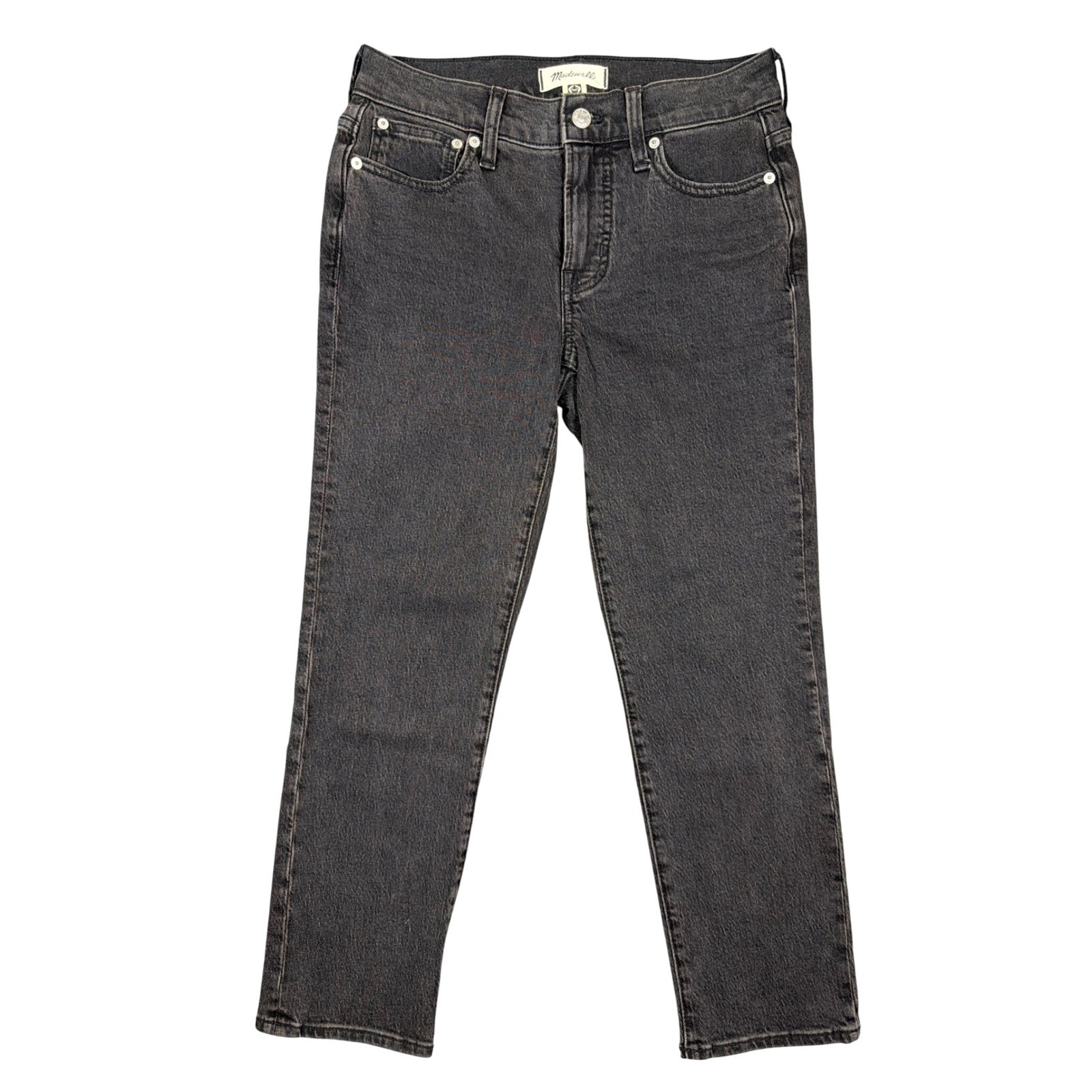 Madewell Jeans Womens 25P The Mid-Rise Perfect Vintage Black Straight Leg