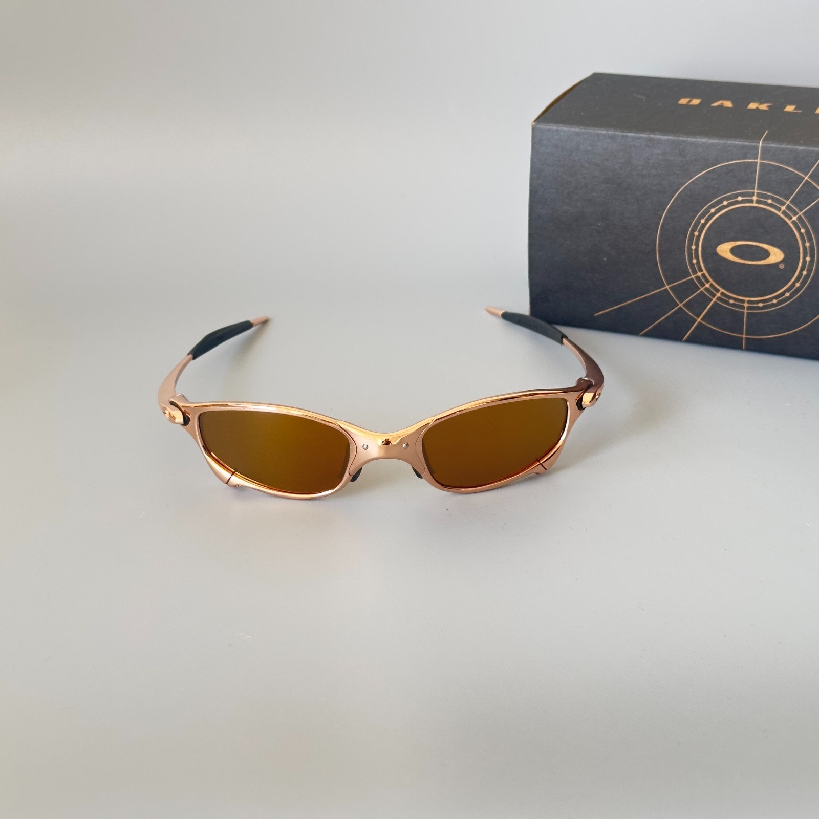 Oakley Juliet 1.0 X-Metal Rose Gold Faram Gold Polarized Sunglasses