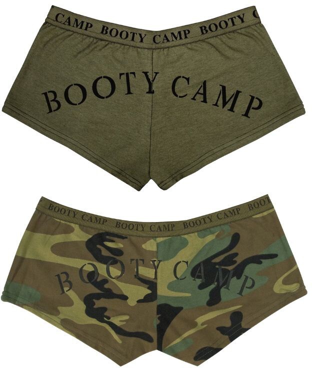 2 Pack Women’s Booty Camp Underwear Workout Athletic Booty Shorts Panties
