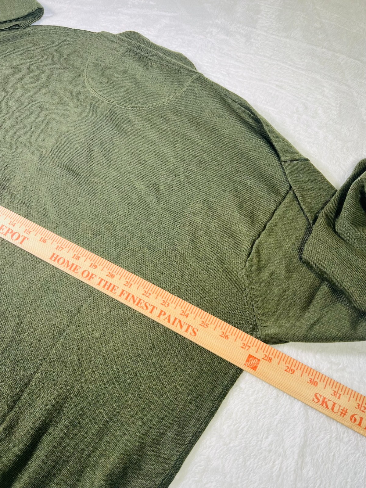 Orvis Merino Wool Quarter Zip Sweater Pullover Zip Neck Green Mens XXL NWT