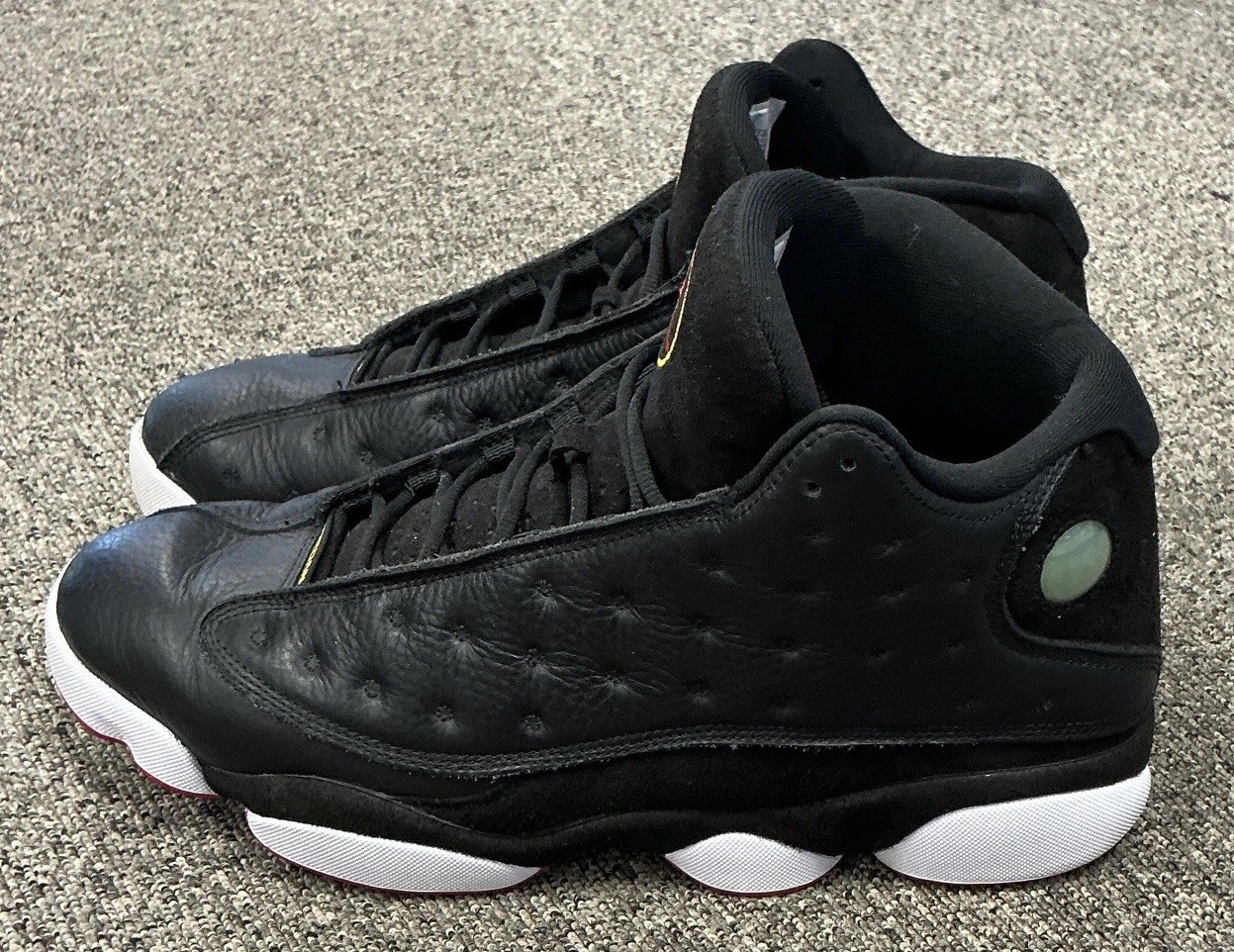 Jordan Air Jordan 13 Retro PlayOffs Black Leather Mid Top Lace-Up Sneaker US 14