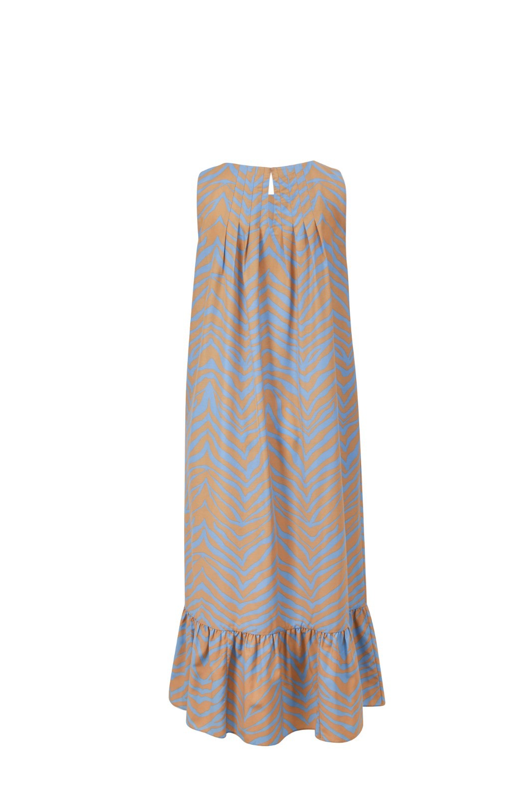 NEW X-Large Lafayette 148 New York Silk Cotton Halle Fresh Blue Tank Maxi Dress