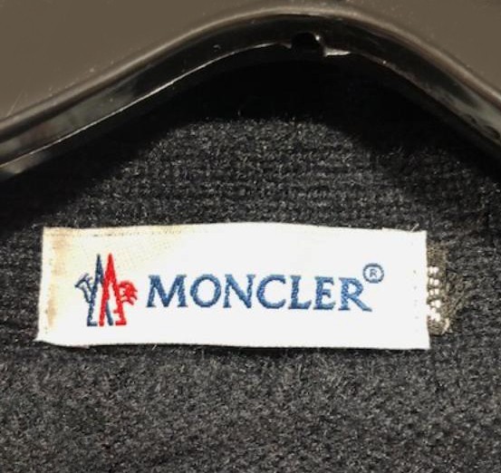 RARE Moncler Black Striped Logo Button Down Pockets Cardigan Sweater Designer