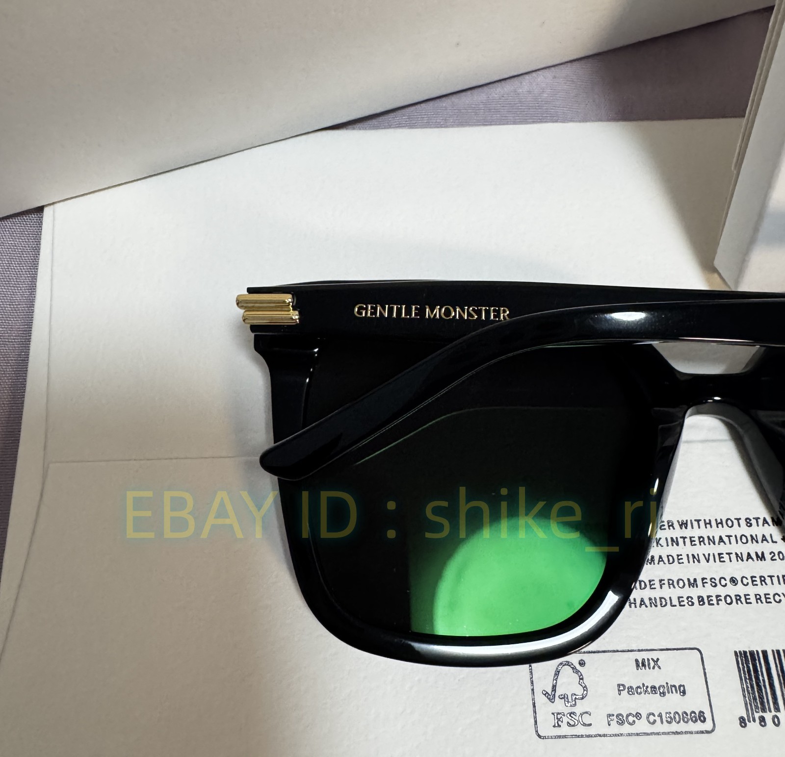 GentleMonster New Her 01 Unisex Sunglasses Oversized Black Frame Black Lenses