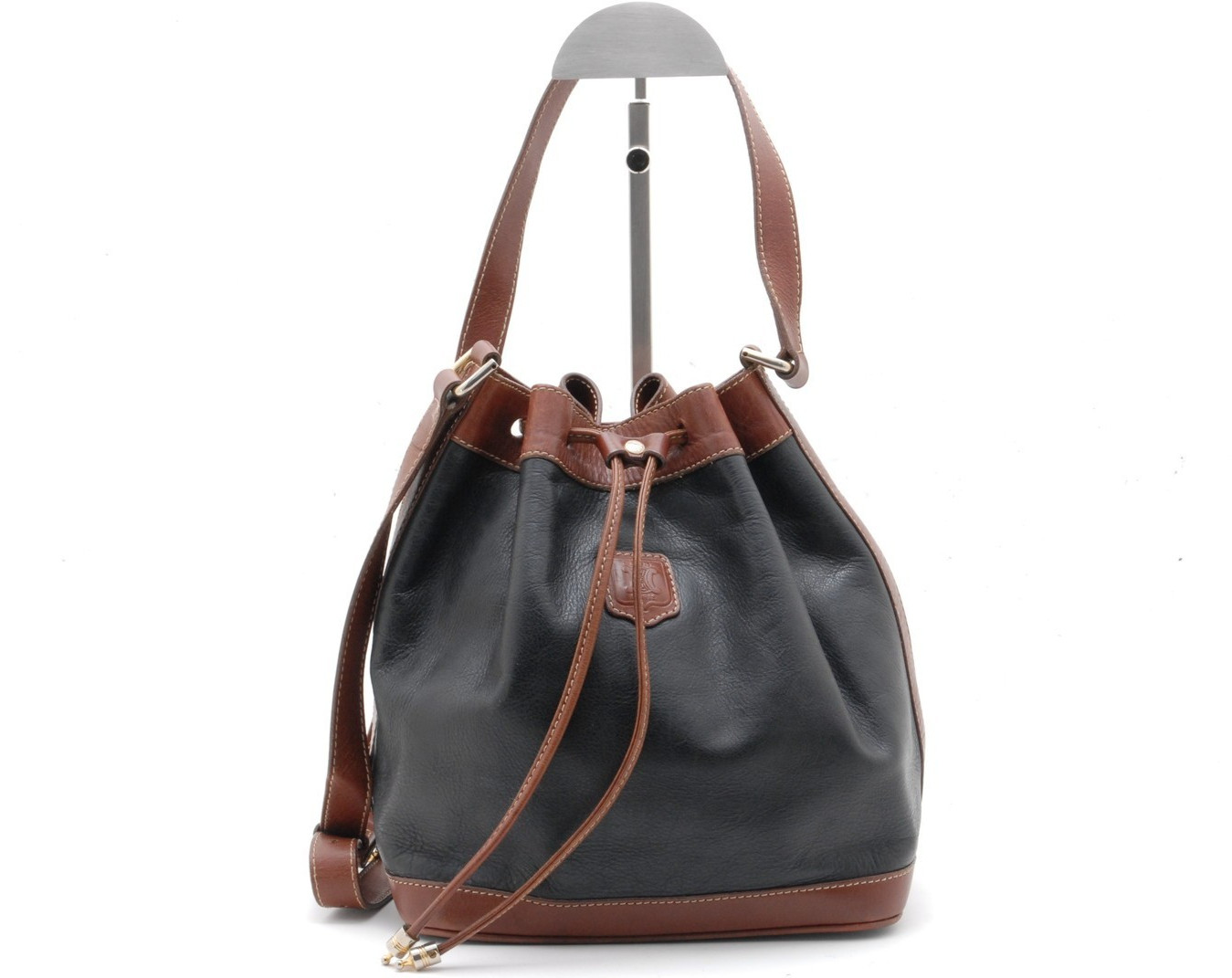 CELINE Drawstring Shoulder bag Triomphe Leather