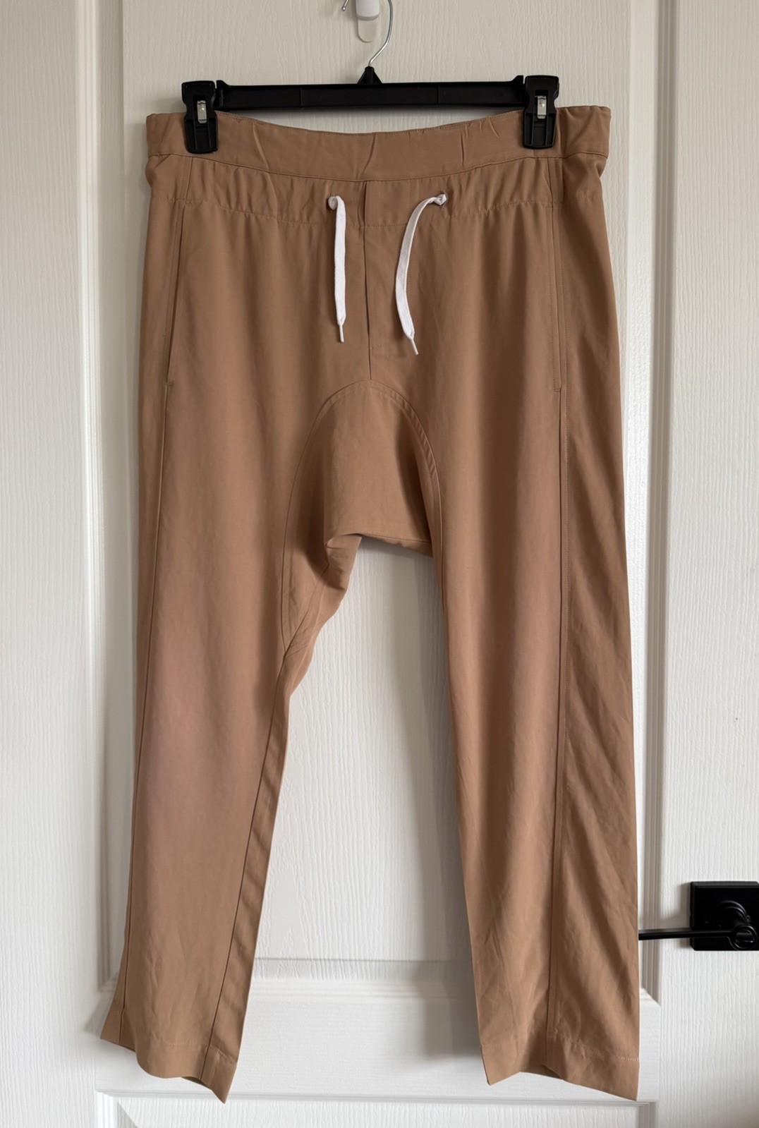 BASSIKE Size 0 Tan Beige Drop Crotch Pants Drawstring Waist Pockets