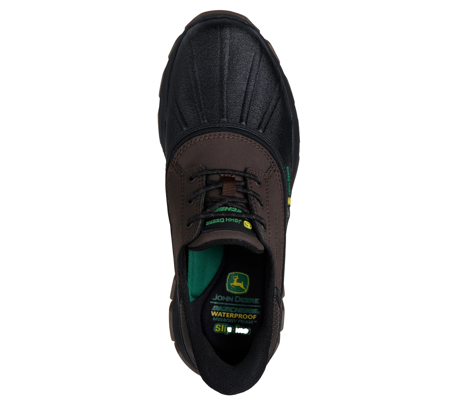 JohnDeere Skechers Shoe Men Black Slip Ins Chocolate Waterproof Anti Slip 256002