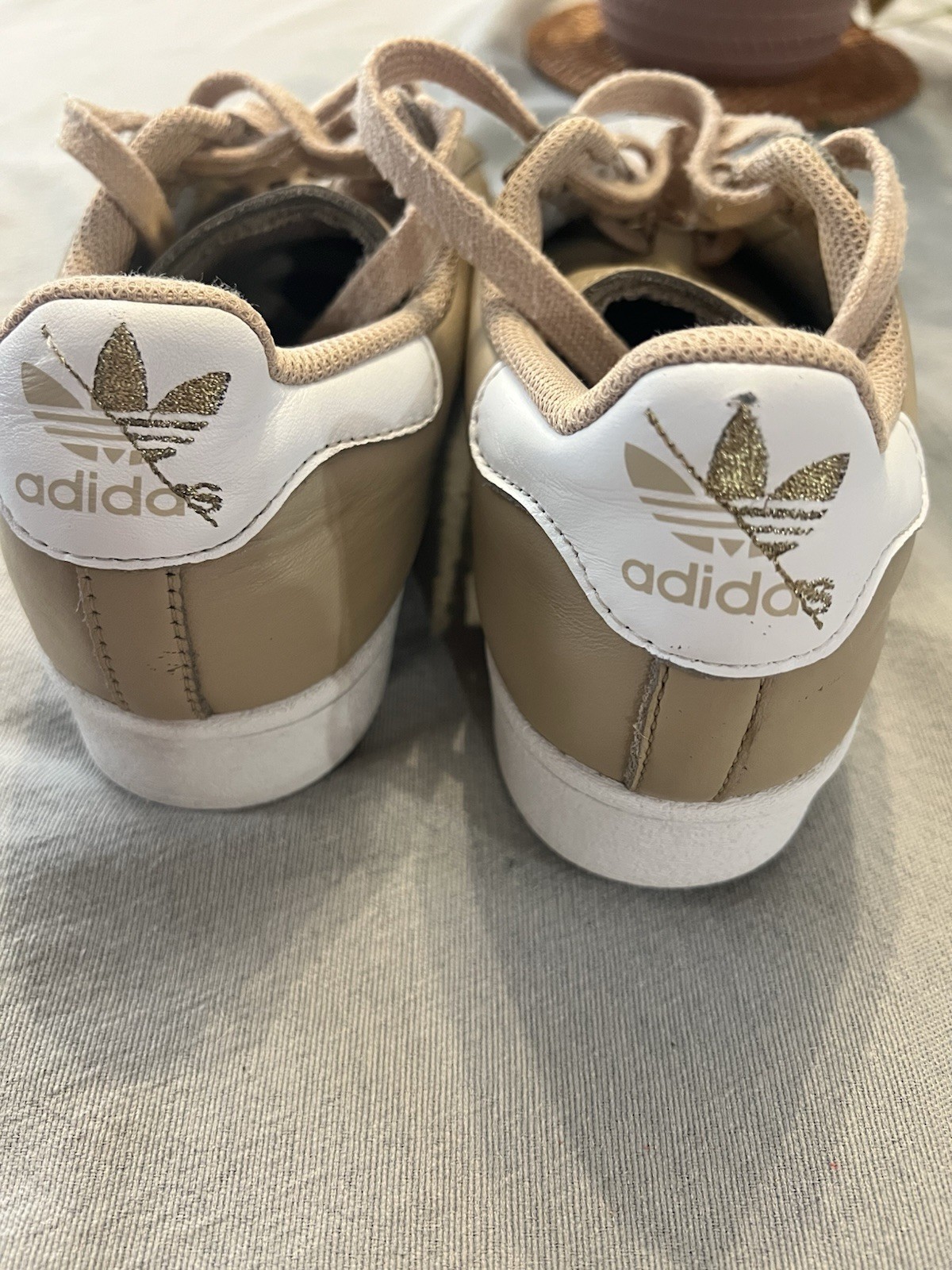 Adidas Superstar Pale Nude Leather Sneaker Cloud Gold Metallic GZ3454 2021
